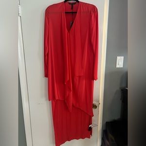 BCBG high-low. Long sleeved maxi dress NWT